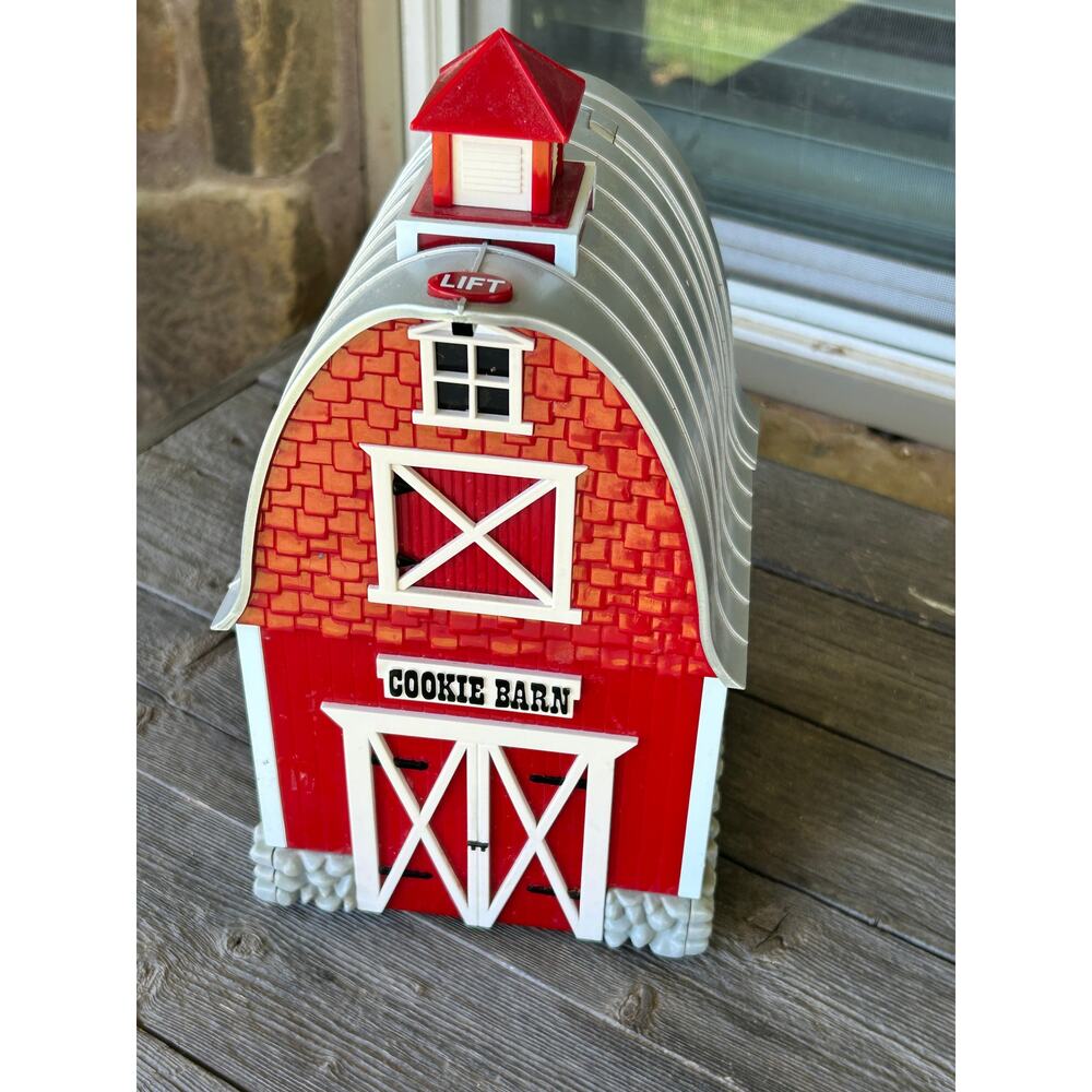 Vintage 2000 The Original Red Barn Musical Cookie Jar - Plays Green Acres Theme